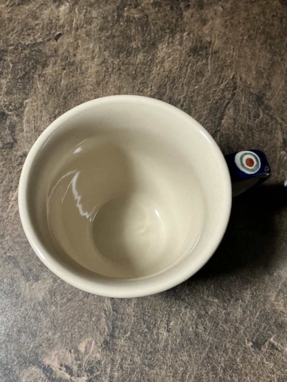Set of Polish Pottery Peacock Coffee Mugs - New - Picture 6 of 7